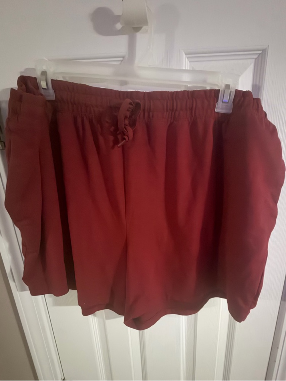 Terra & Sky Drawstring Athletic knit  Shorts - Brick Red